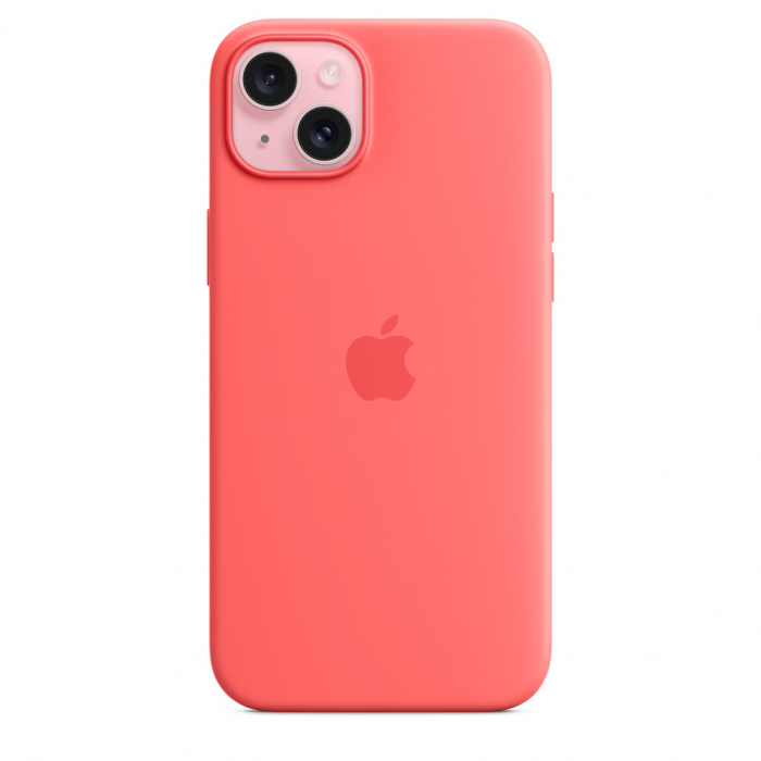 Apple iPhone 15 Plus Silicone Case w MagSafe - Guava [2]