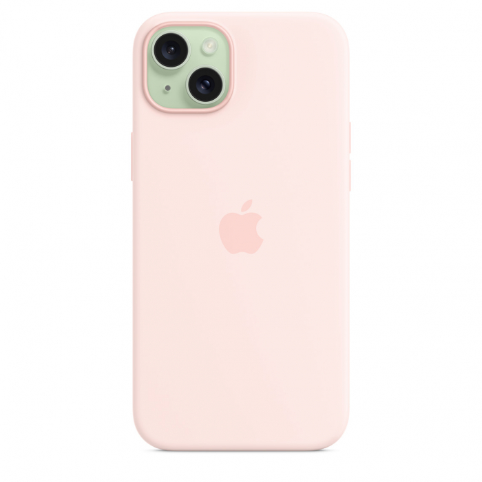 Apple iPhone 15 Plus Silicone Case w MagSafe - Light Pink [4]