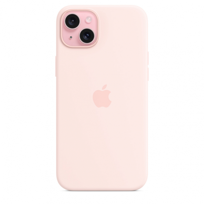 Apple iPhone 15 Plus Silicone Case w MagSafe - Light Pink [3]