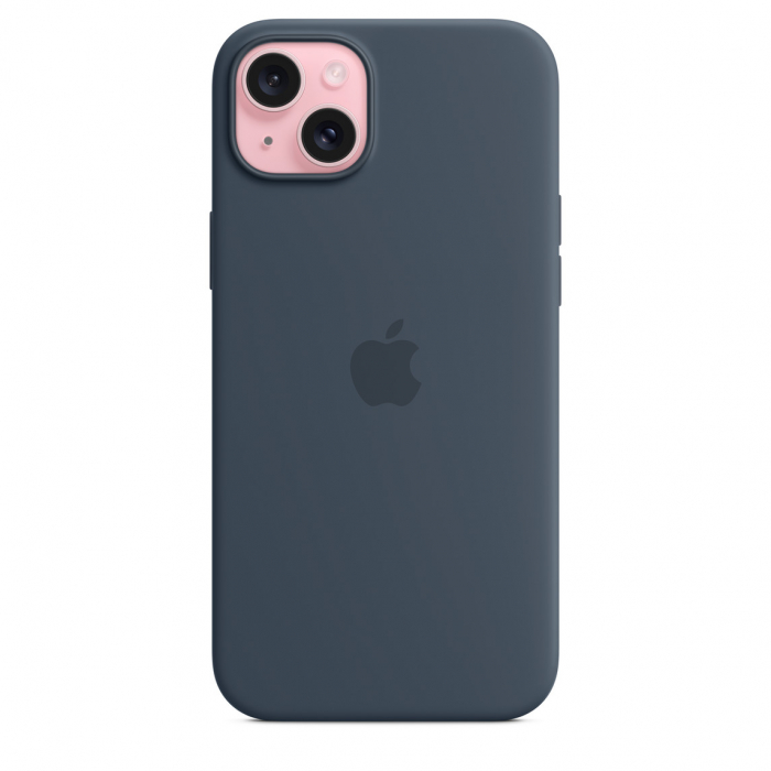 Apple iPhone 15 Plus Silicone Case w MagSafe - Storm Blue [5]