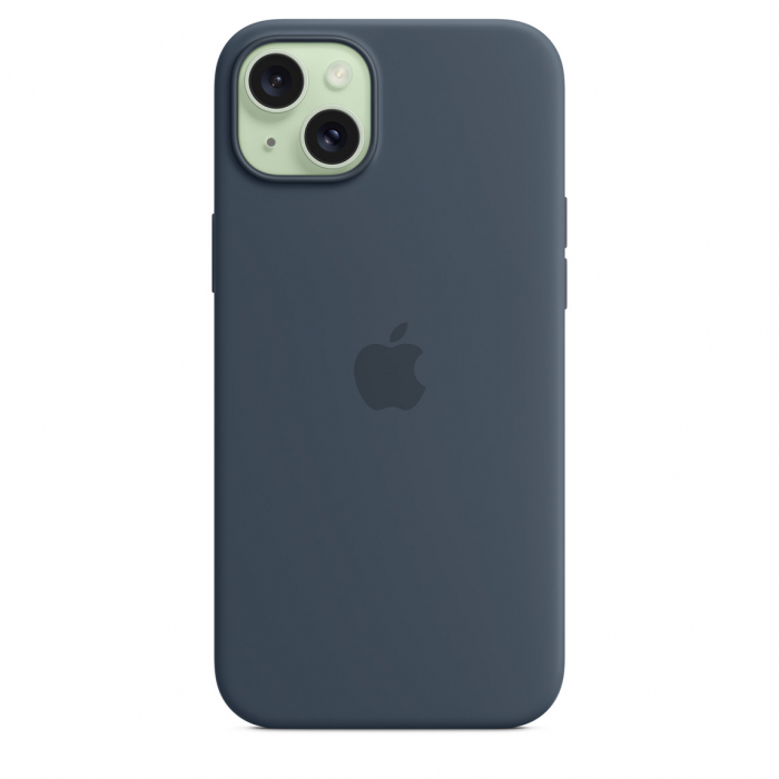 Apple iPhone 15 Plus Silicone Case w MagSafe - Storm Blue [3]