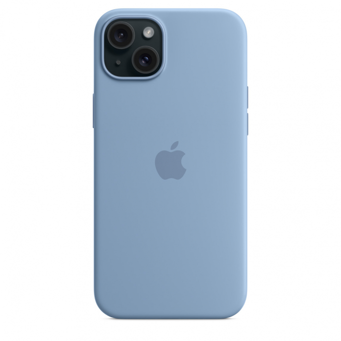 Apple iPhone 15 Plus Silicone Case w MagSafe - Winter Blue [5]