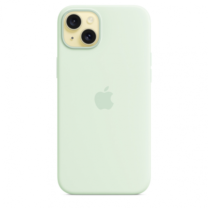 Apple iPhone 15 Plus Silicone Case with MagSafe - Soft Mint [4]
