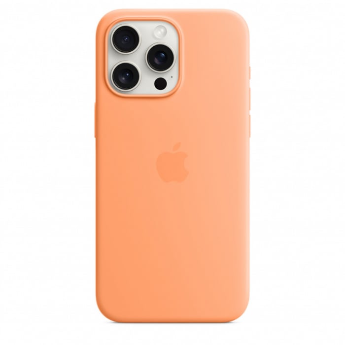 Apple iPhone 15 Pro Max Silicone Case w MagSafe - Orange Sorbet [3]