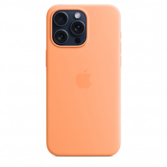 Apple iPhone 15 Pro Max Silicone Case w MagSafe - Orange Sorbet [2]