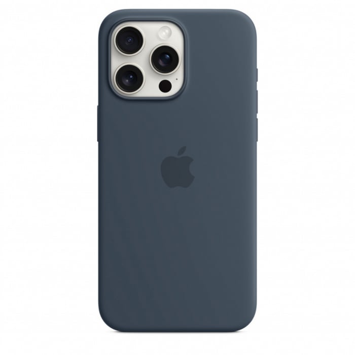 Apple iPhone 15 Pro Max Silicone Case w MagSafe - Storm Blue [3]