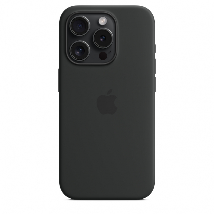 Apple iPhone 15 Pro Silicone Case w MagSafe - Black [5]