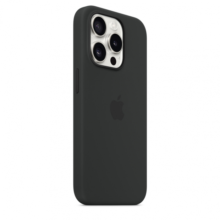 Apple iPhone 15 Pro Silicone Case w MagSafe - Black [6]