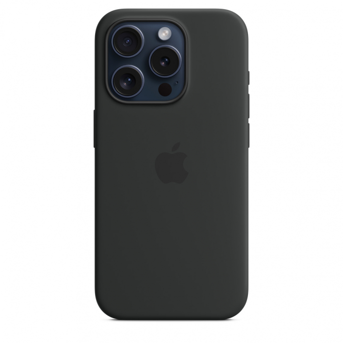 Apple iPhone 15 Pro Silicone Case w MagSafe - Black [2]