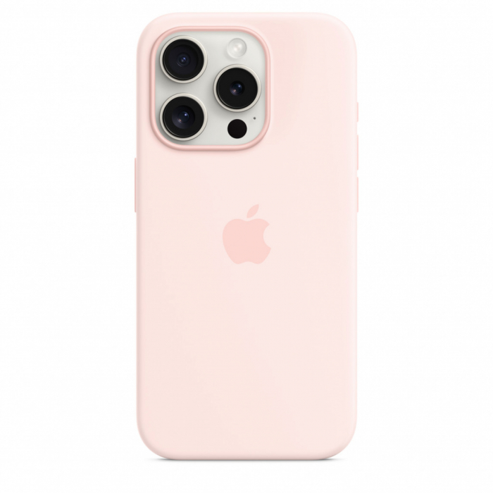 Apple iPhone 15 Pro Silicone Case w MagSafe - Light Pink [3]