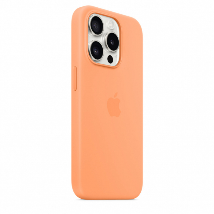 Apple iPhone 15 Pro Silicone Case w MagSafe - Orange Sorbet [5]