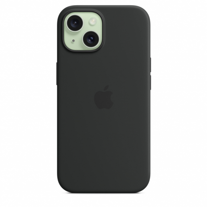 Apple iPhone 15 Silicone Case w MagSafe - Black [4]
