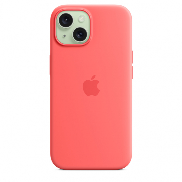 Apple iPhone 15 Silicone Case w MagSafe - Guava [5]