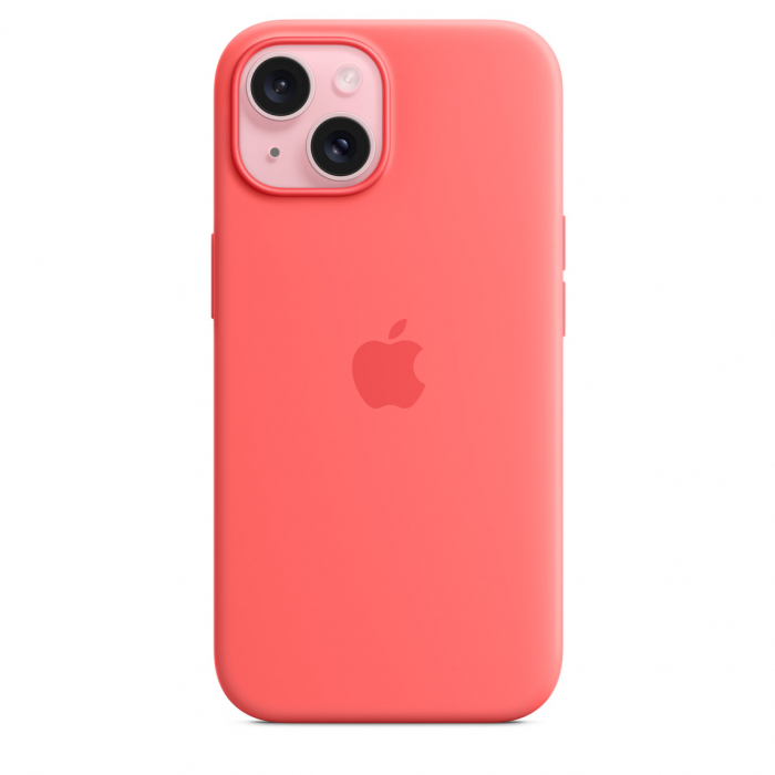 Apple iPhone 15 Silicone Case w MagSafe - Guava [6]