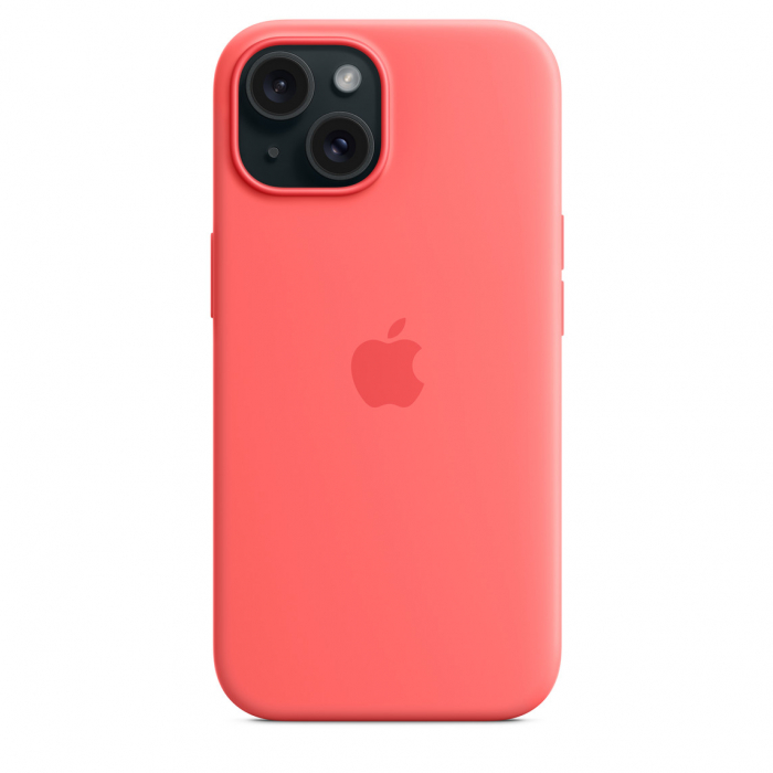 Apple iPhone 15 Silicone Case w MagSafe - Guava [4]