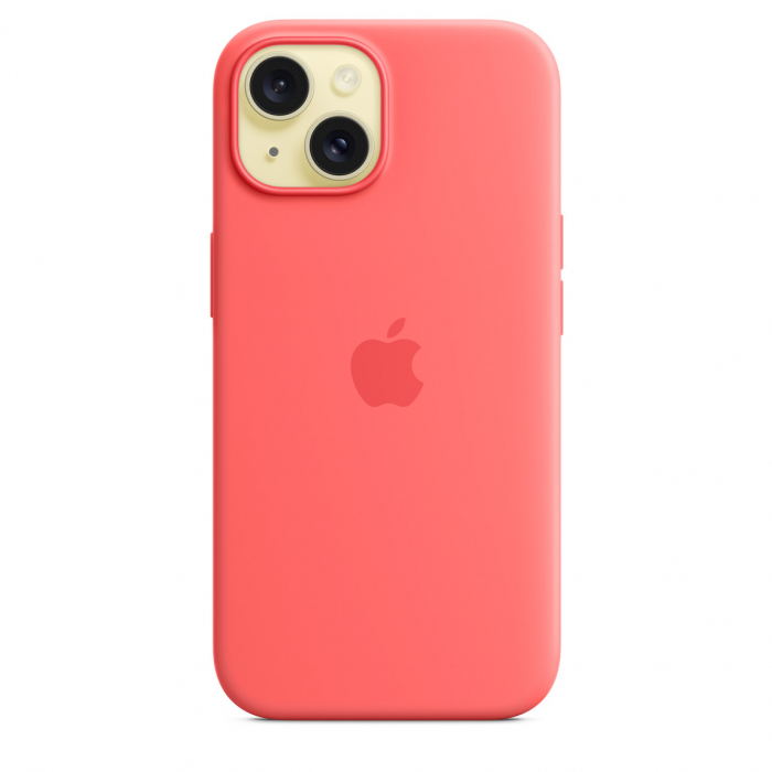 Apple iPhone 15 Silicone Case w MagSafe - Guava [3]