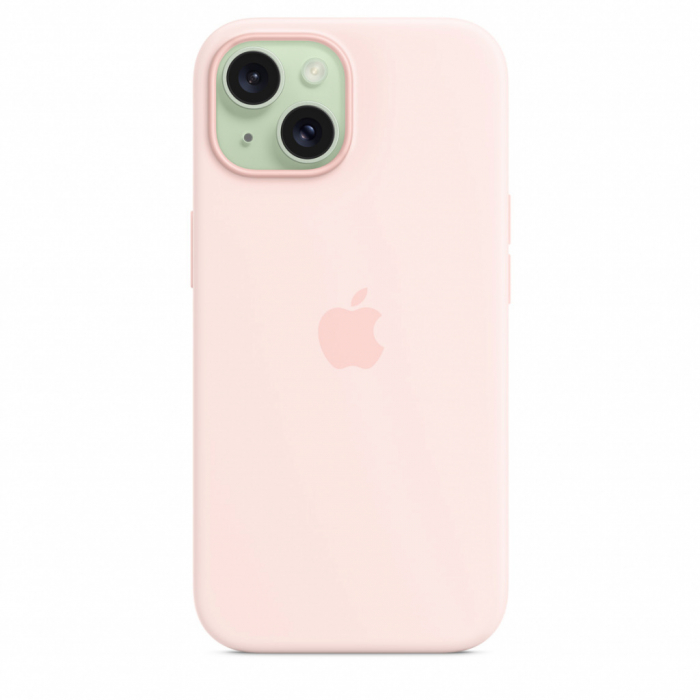 Apple iPhone 15 Silicone Case w MagSafe - Light Pink [4]