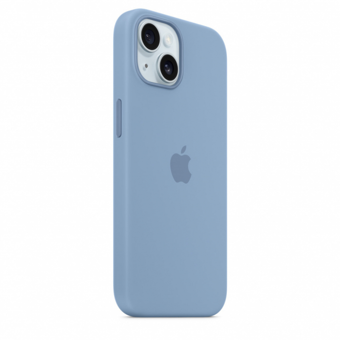 Apple iPhone 15 Silicone Case w MagSafe - Winter Blue [6]