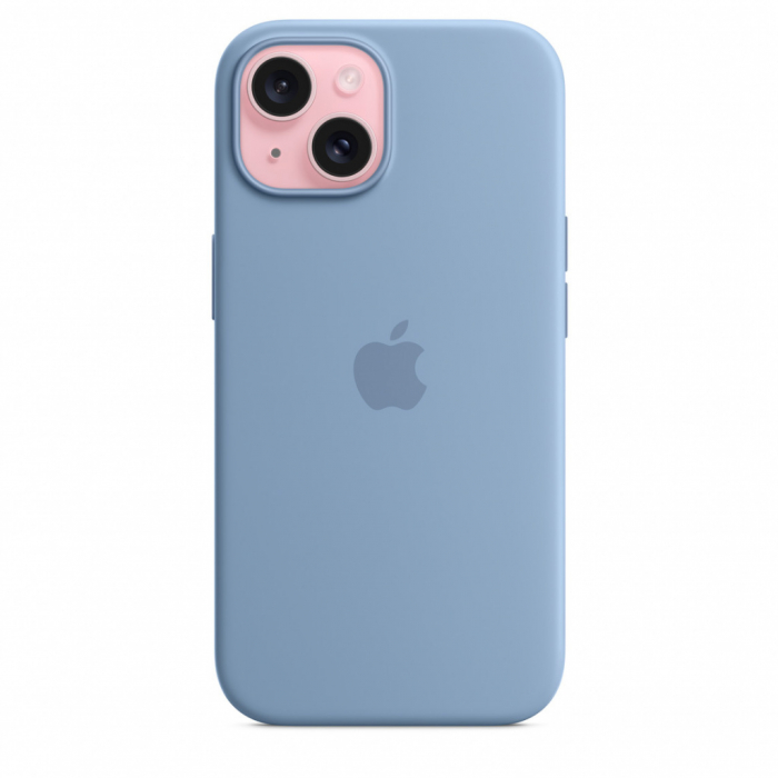 Apple iPhone 15 Silicone Case w MagSafe - Winter Blue [2]