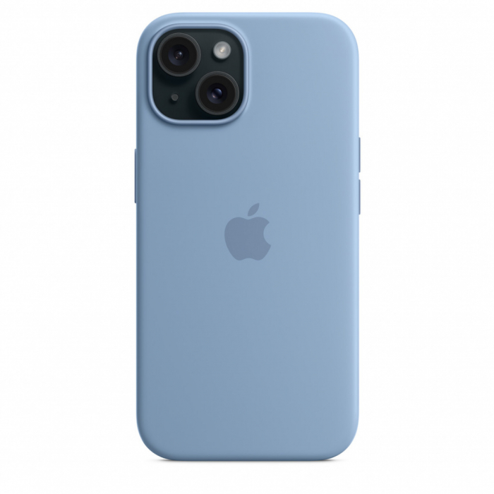 Apple iPhone 15 Silicone Case w MagSafe - Winter Blue [5]