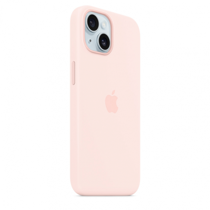 Apple iPhone 15 Silicone Case with MagSafe - Light Pink [3]