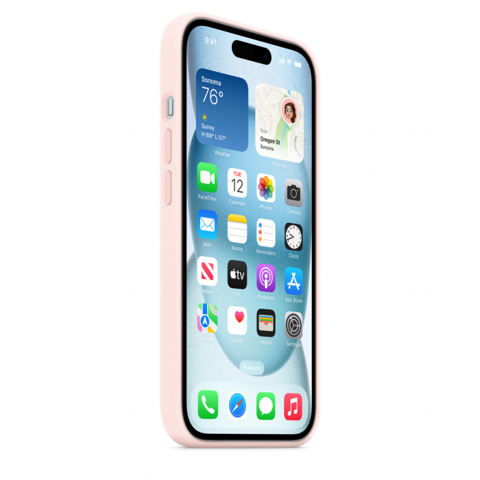 Apple iPhone 15 Silicone Case with MagSafe - Light Pink [5]
