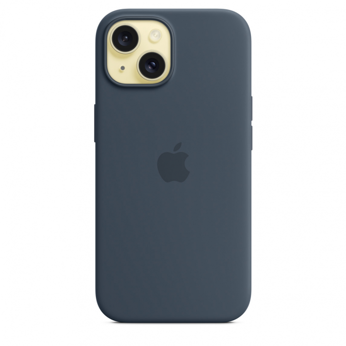 Apple iPhone 15 Silicone Case with MagSafe - Storm Blue [3]