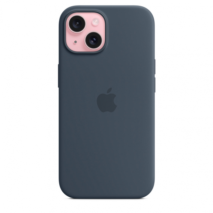 Apple iPhone 15 Silicone Case with MagSafe - Storm Blue [6]