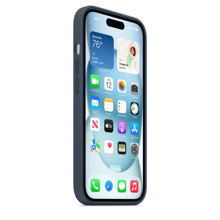 Apple iPhone 15 Silicone Case with MagSafe - Storm Blue [7]