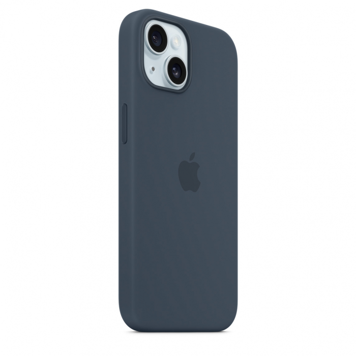 Apple iPhone 15 Silicone Case with MagSafe - Storm Blue [4]