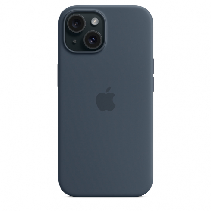 Apple iPhone 15 Silicone Case with MagSafe - Storm Blue [5]
