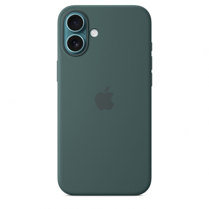 Apple iPhone 16 Plus Silicone Case with MagSafe - Lake Green (Seasonal) [2]