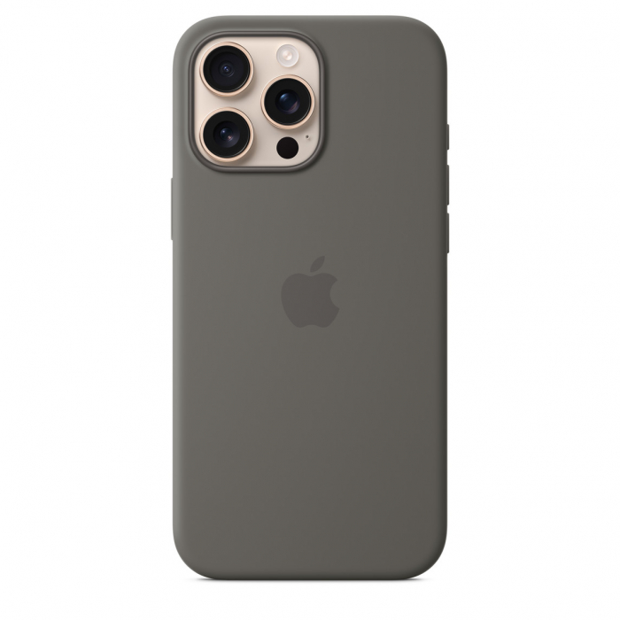 Apple iPhone 16 Pro Max Silicone Case with MagSafe - Stone Gray [2]