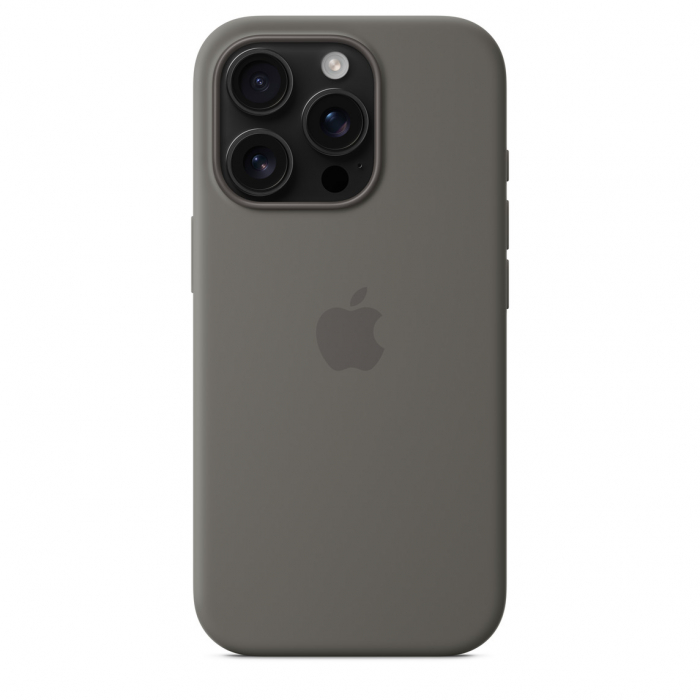 Apple iPhone 16 Pro Silicone Case with MagSafe - Stone Gray [4]