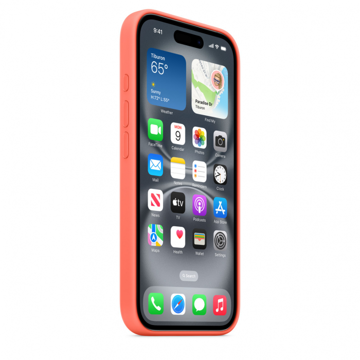 Apple iPhone 16 Silicone Case with MagSafe - Tangerine (SEASONAL) [3]