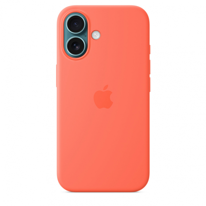 Apple iPhone 16 Silicone Case with MagSafe - Tangerine (SEASONAL) [2]