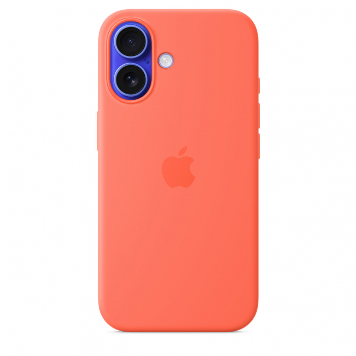 Apple iPhone 16 Silicone Case with MagSafe - Tangerine (SEASONAL) [5]