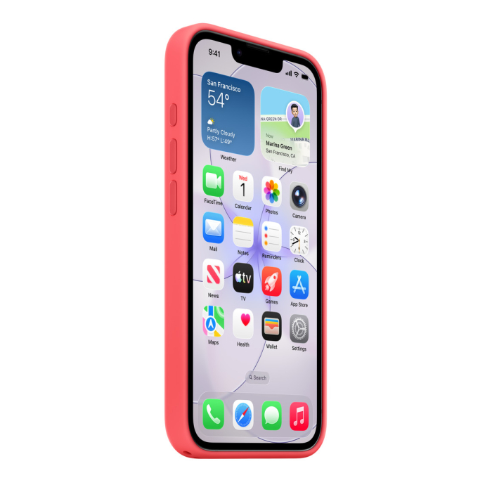 Apple iPhone 17e Silicone Case with MagSafe - Bright Guava [2]