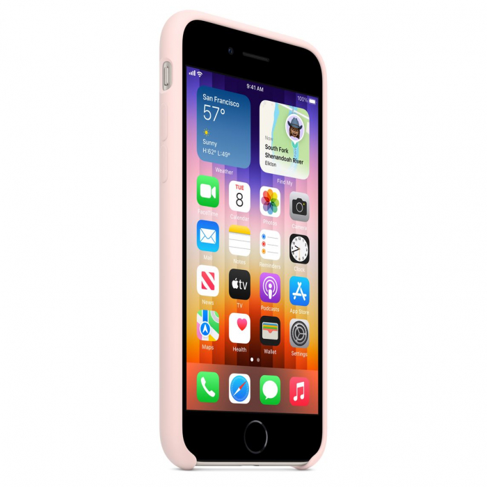 Apple iPhone SE3 Silicone Case - Chalk Pink [5]