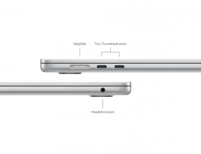 Apple MacBook Air 15.3: SILVER/M3 10C GPU/24GB/512GB-ROM [6]