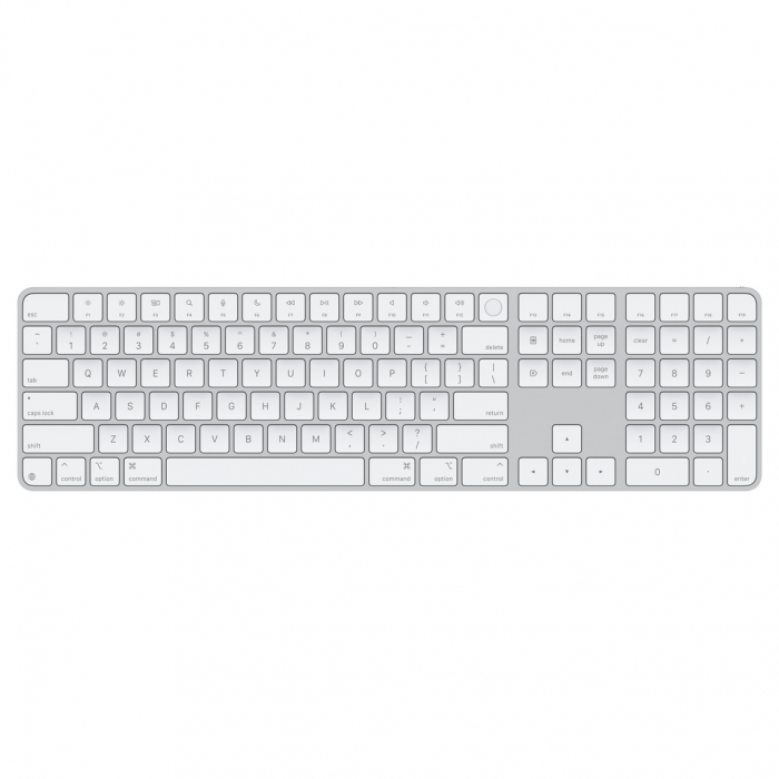 Apple Magic Keyboard (2024) w Touch ID and Numeric Keypad - US English - White Keys [1]