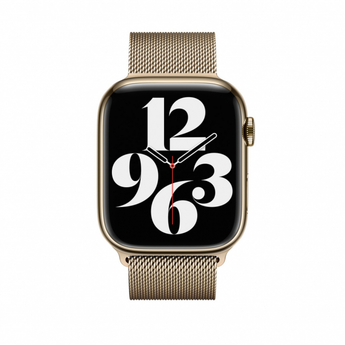 Apple Watch 45mm Band: Gold Milanese Loop [3]