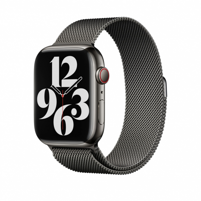 Apple Watch 45mm Band: Graphite Milanese Loop [2]