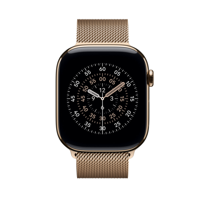 Apple Watch 46mm Loop:  Gold Milanese Loop - S/M [3]