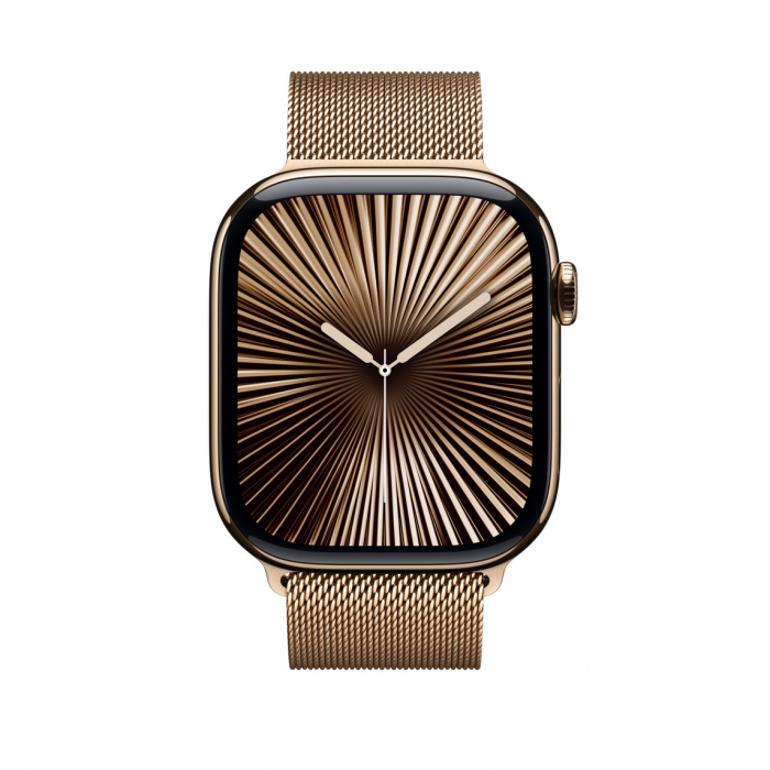 Apple Watch 46mm Milanese Loop:  Gold Milanese Loop - M/L [3]