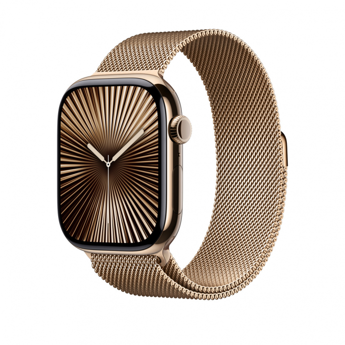 Apple Watch 46mm Milanese Loop:  Gold Milanese Loop - S/M [3]