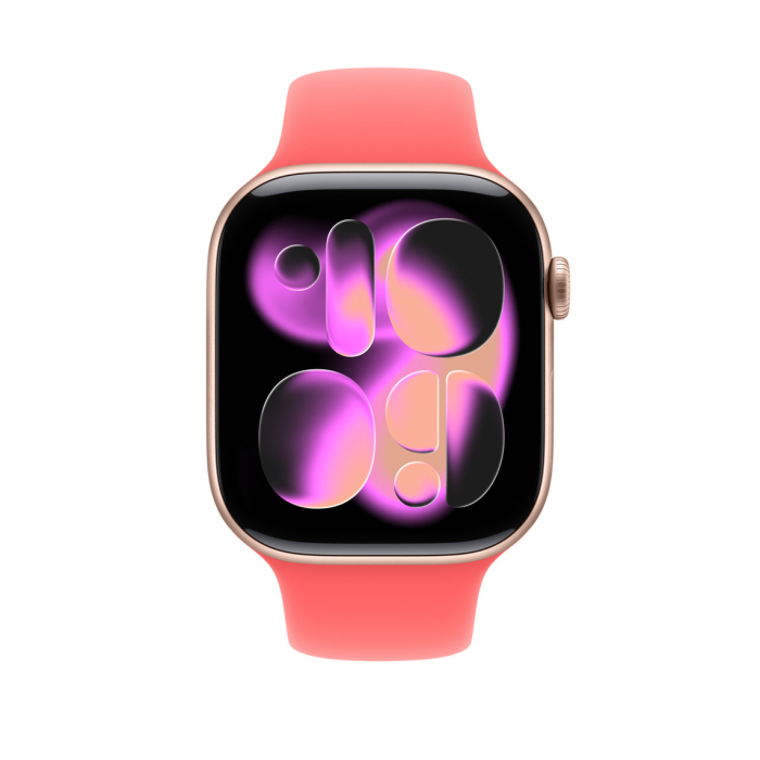 Apple Watch 46mm Sport Band: Bright Guava Sport Band - S/M (SEASONAL) [3]