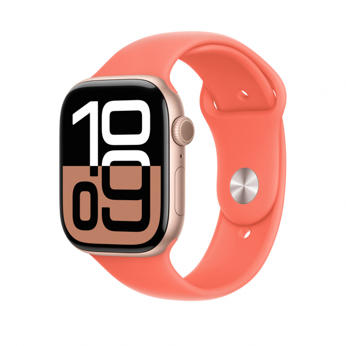 Apple Watch 46mm Sport Band: Tangerine Sport Band - M/L (SEASONAL) [3]