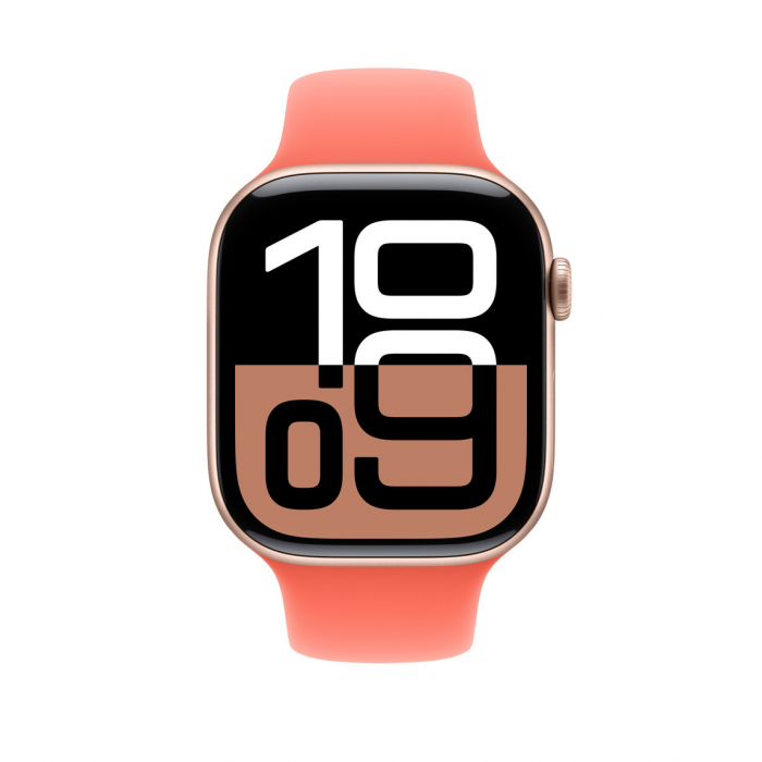 Apple Watch 46mm Sport Band: Tangerine Sport Band - S/M (SEASONAL) [3]