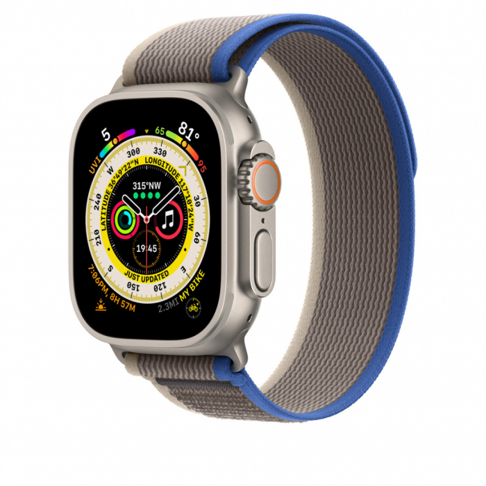 Apple Watch 49mm Band: Blue/Gray Trail Loop - S/M [2]
